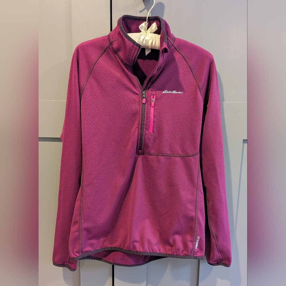Eddie Bauer 1/4 Zip High Route Grid Fleece Medium Tall